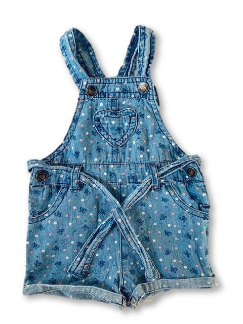 1-3 Months Denim Printed Dungaree - Woolworths