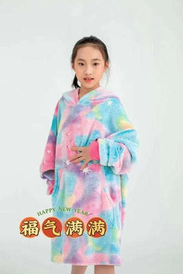 Bulk from 6 / GLOW IN THE DARK - KIDS OVERSIZED HOODED TV BLANKET