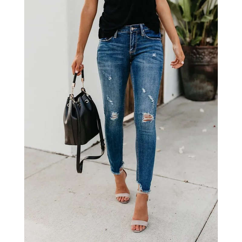 Denim Slim Ripped Jean