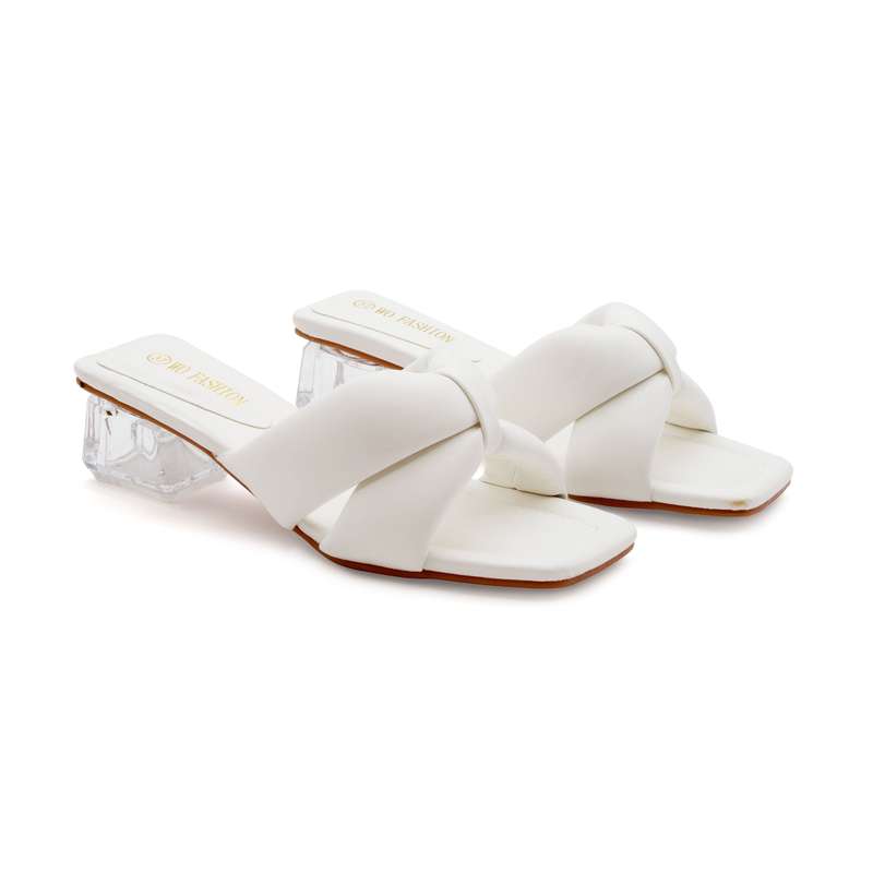 Crystal Low Heel Mules