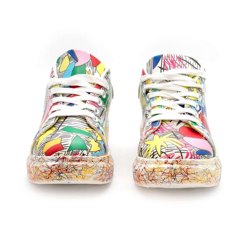 Fashion Lace Up Low Top Platform Shoes.