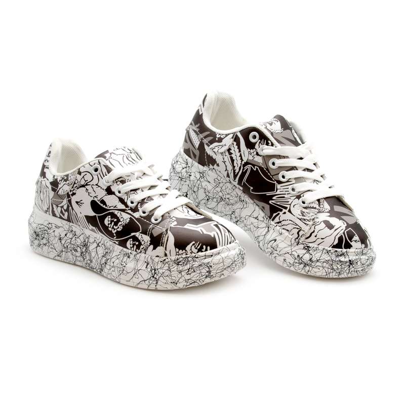 Fashion Lace Up Low Top Platform Shoes.
