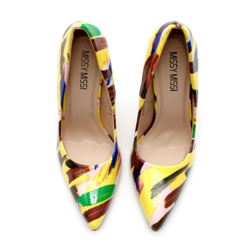 Multicolor Stilettos Heel Pumps