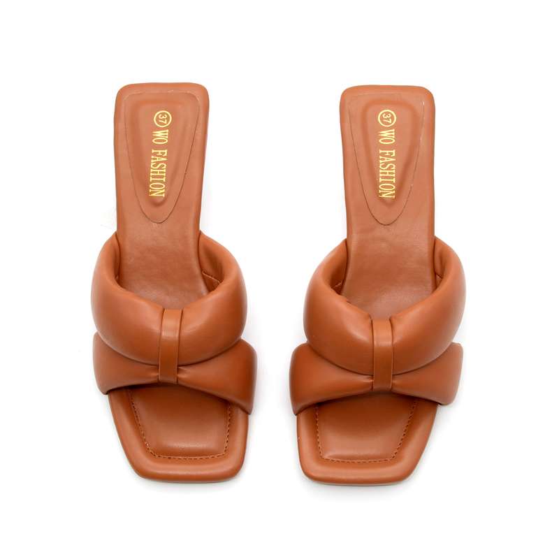 Crystal Low Heel Mules