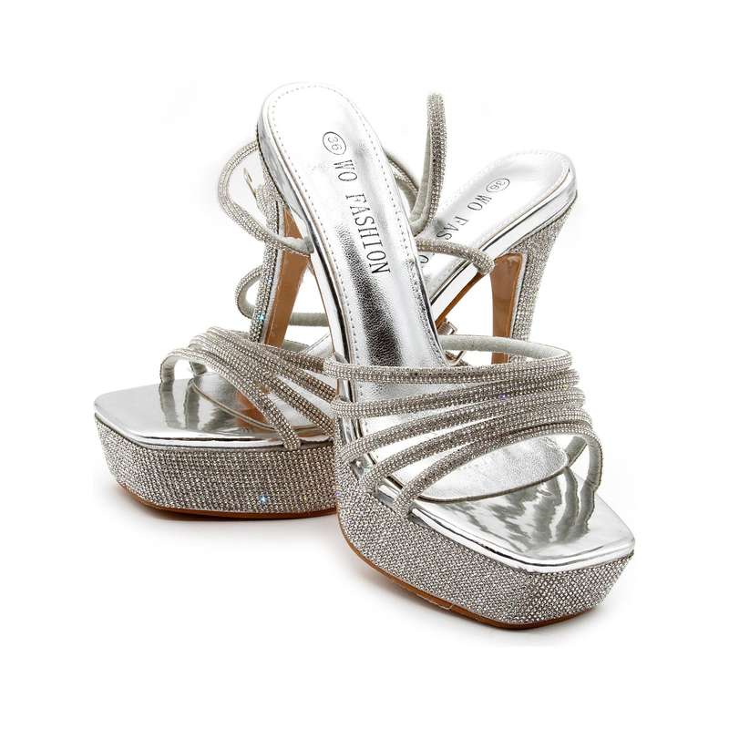 Platform Rhinestone High Heel Shoes