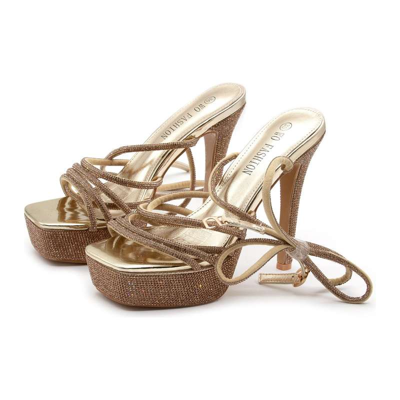 Platform Rhinestone High Heel Shoes
