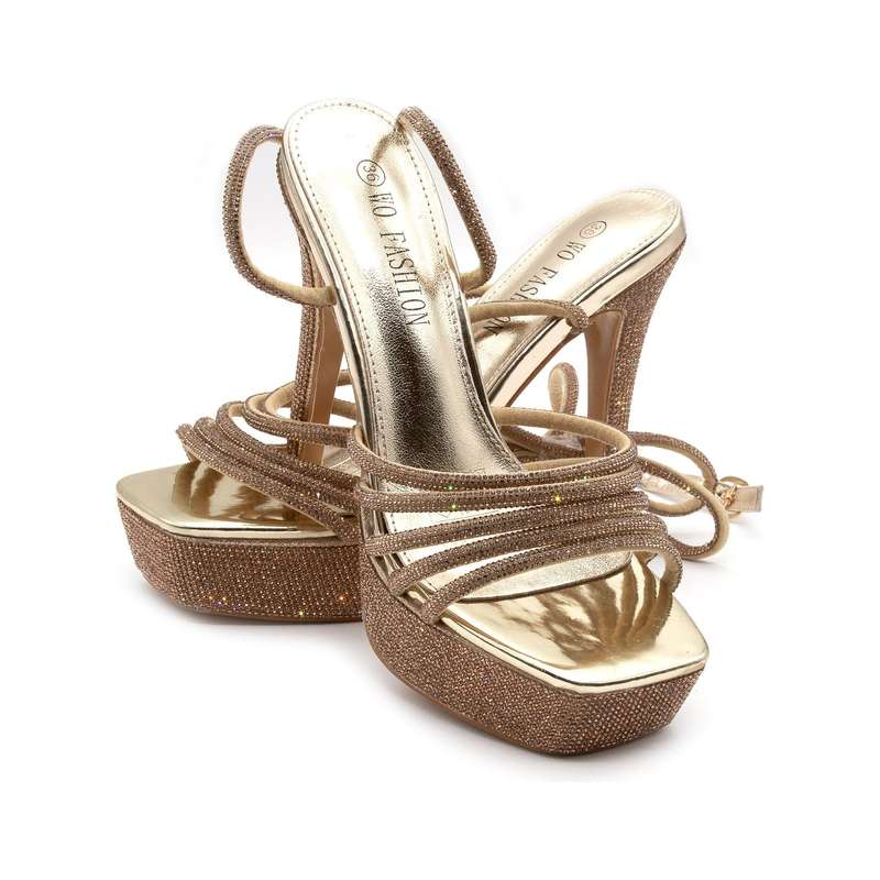 Platform Rhinestone High Heel Shoes