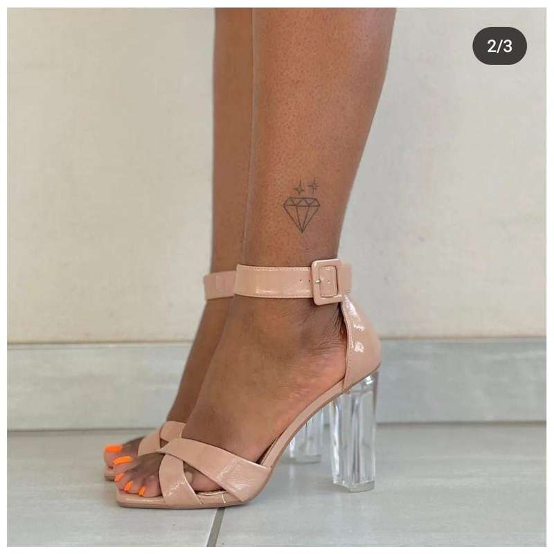 Vintage Ankle Strap Transparent Heels