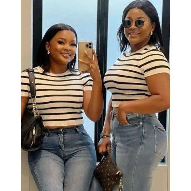 Short Sleeve Striped Top