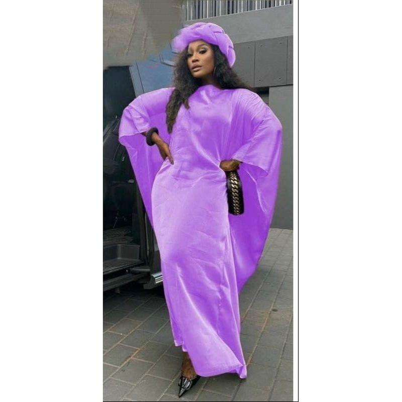 Long Sleeve kaftan Elegant Satin Robe.