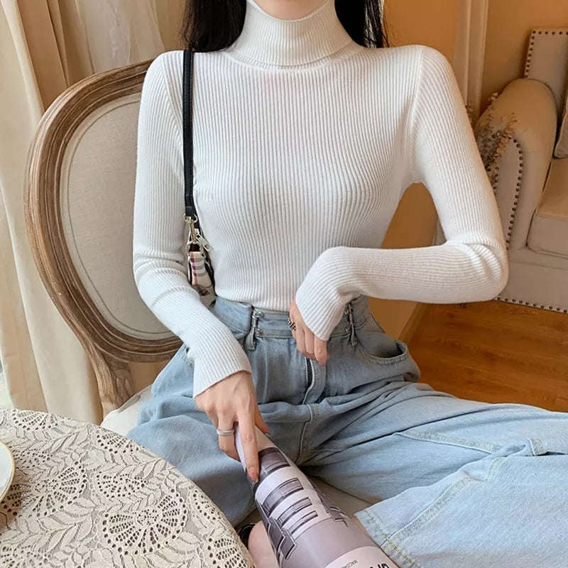 Pullover Turtleneck Light Sweater Poloneck