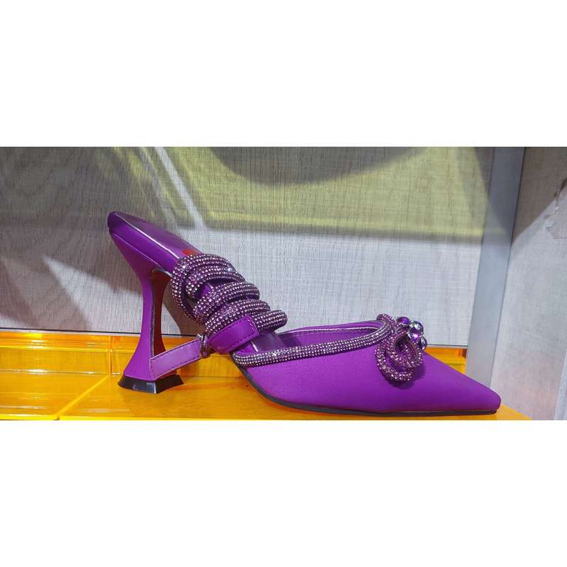 Rhinestone Pointed High Heel