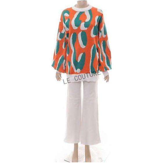 Vintage Knitted Round Neck & Pant Set