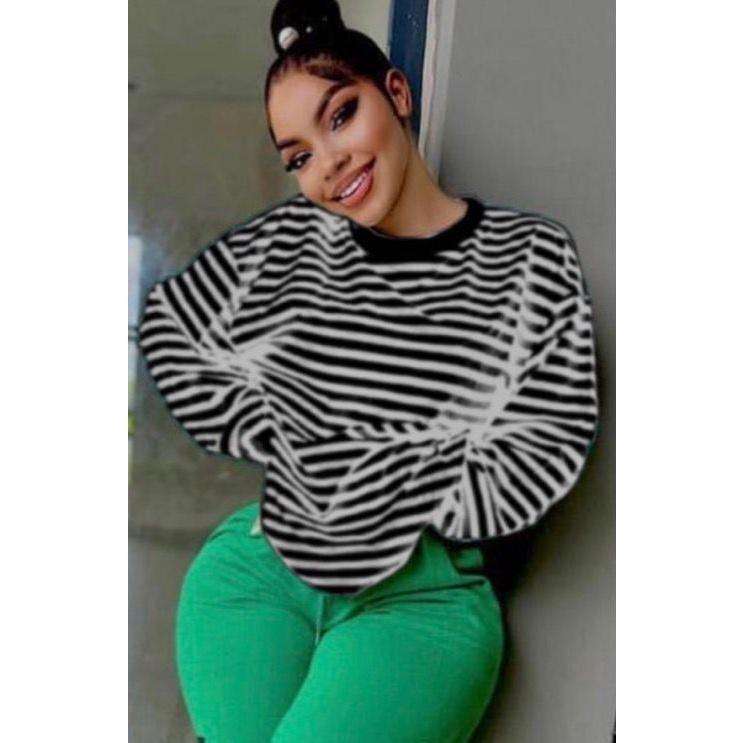 Round Neck Long Sleeve Top