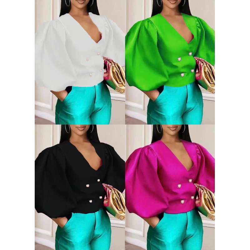 Vintage Lantern Sleeve Top
