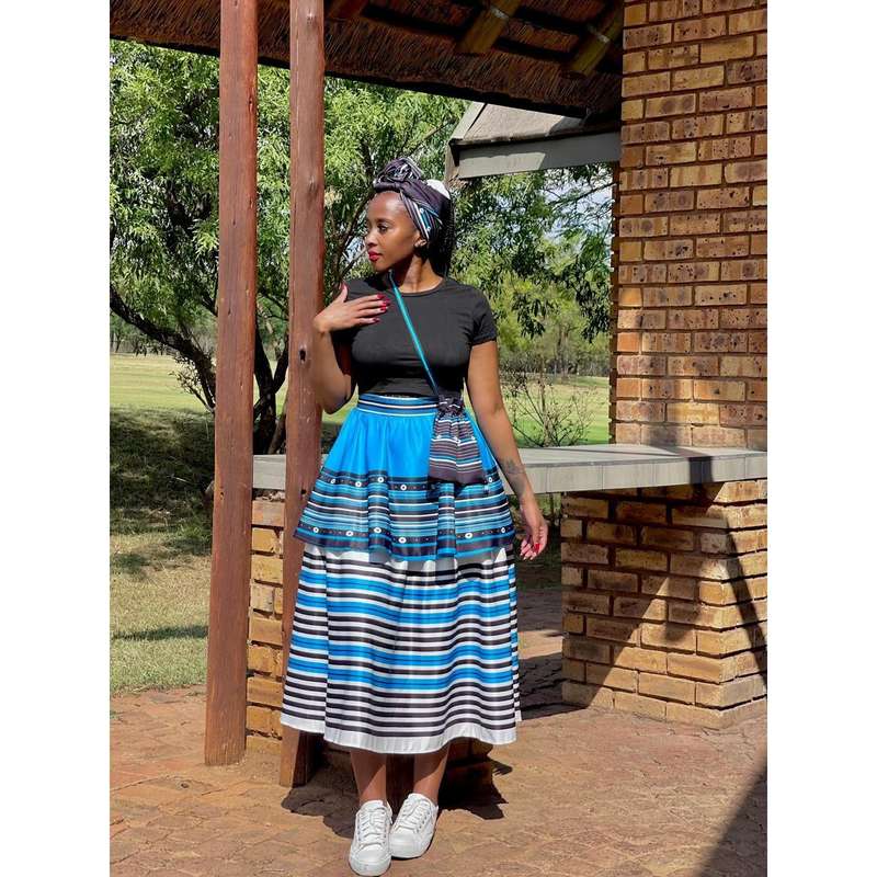 Ankara Pleated African 3 Piece Skirt.