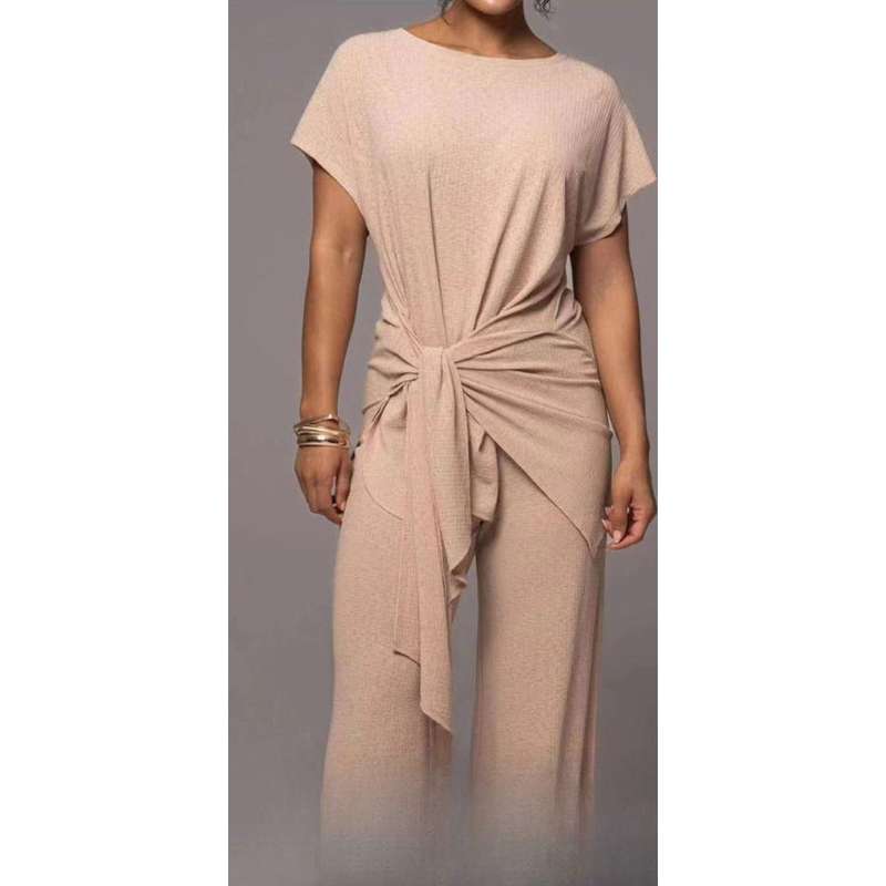 Vintage Round Neck Top & Pant Set
