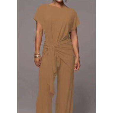 Vintage Round Neck Top & Pant Set