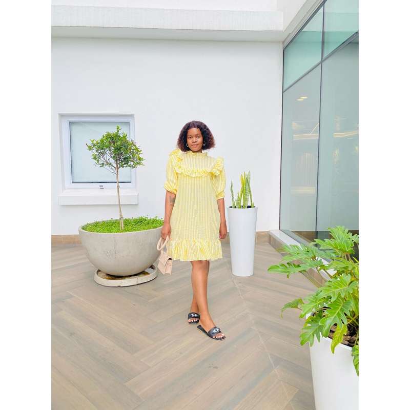 Round Neck Striped Dress
