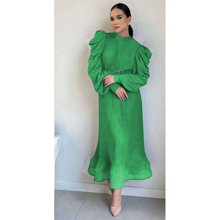 Long Sleeve Round Neck Dress