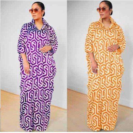 Vintage Short Sleeve Maxi Dress