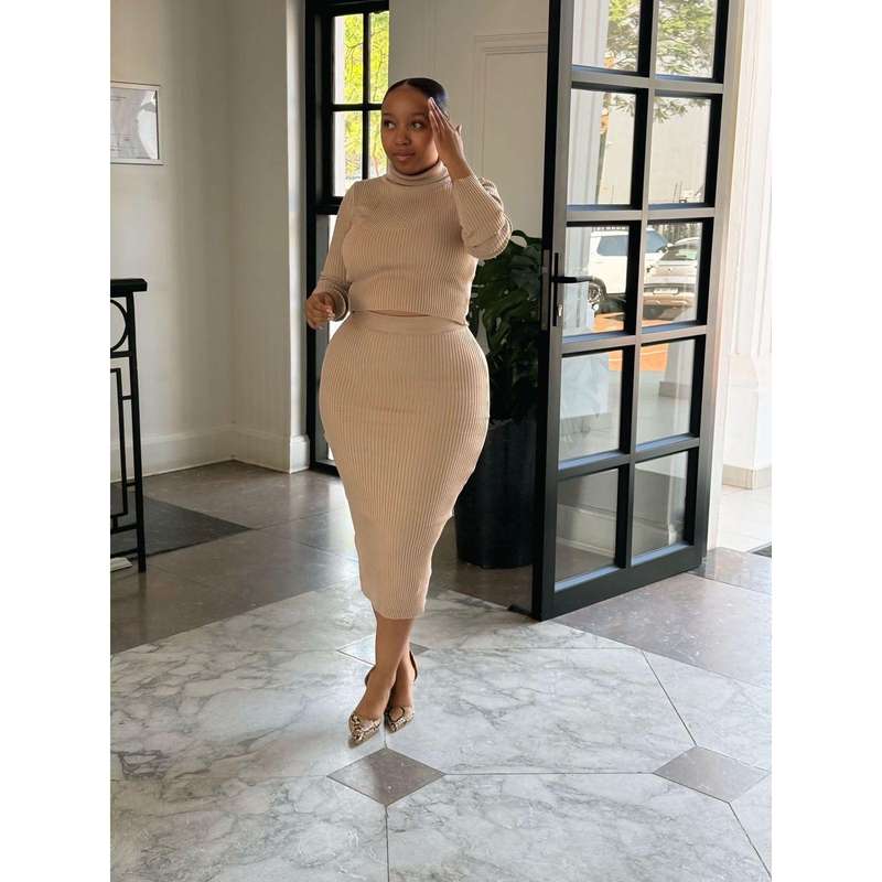 Long Sleeve Top and Skirt Set