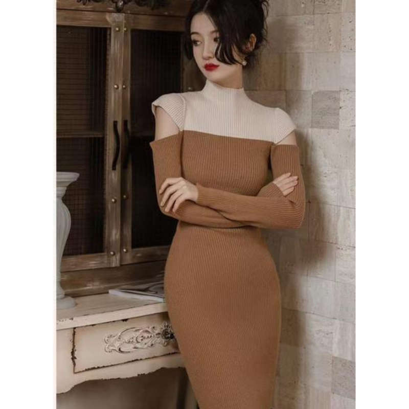 Turtleneck Long Sleeve Dress