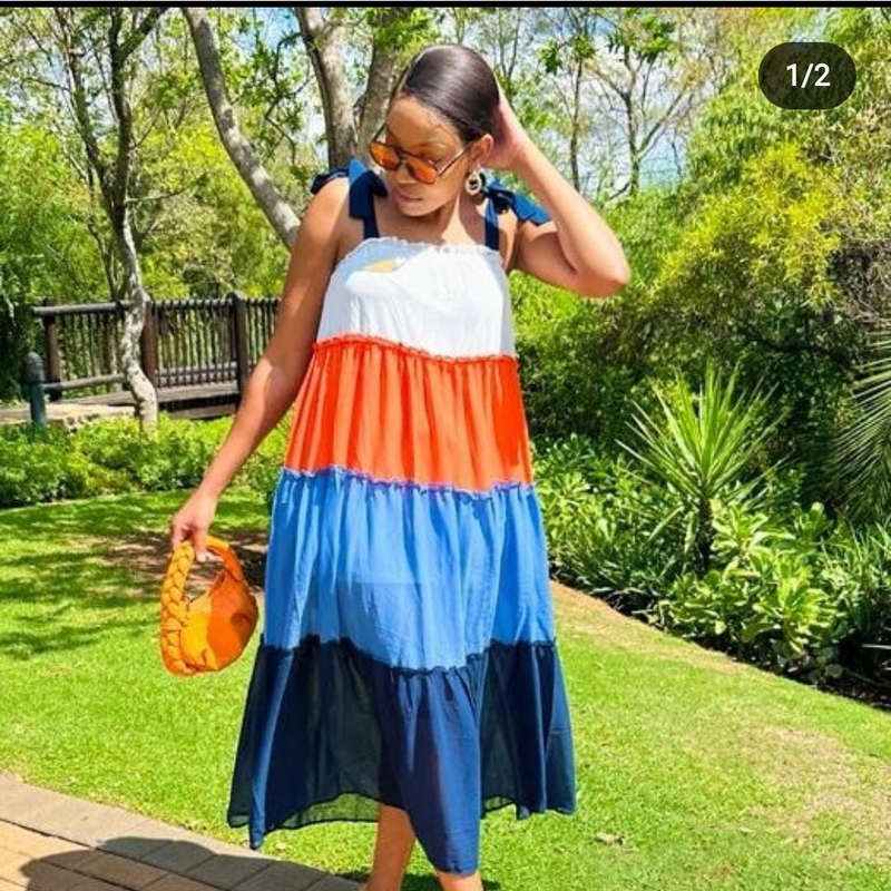 Sleeveless Patched Dress