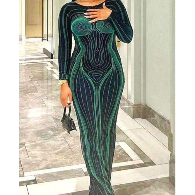 Matrix Bodycon Dress