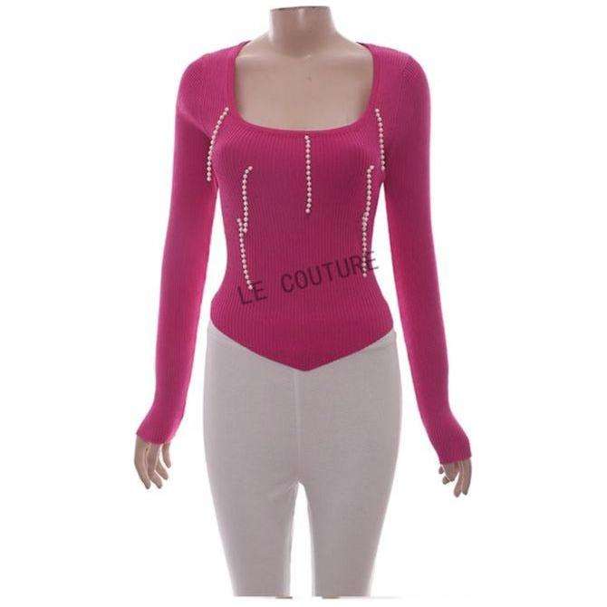 Long Sleeve Beads Top