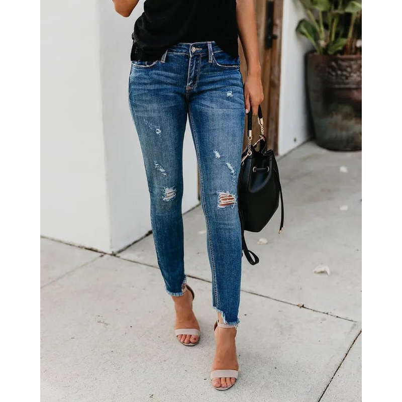 Denim Slim Ripped Jean
