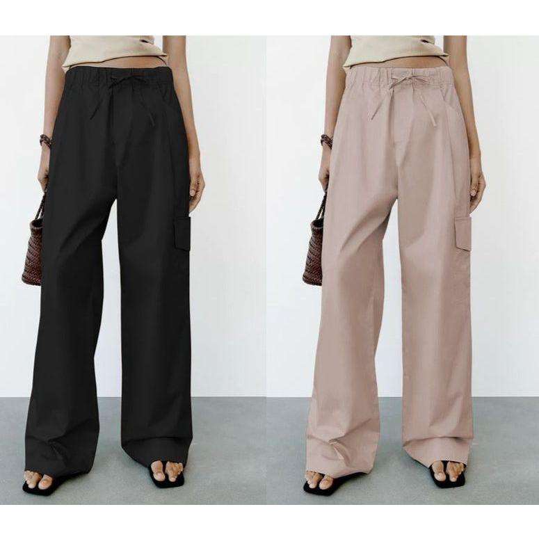 Side Pockets Loose Pants