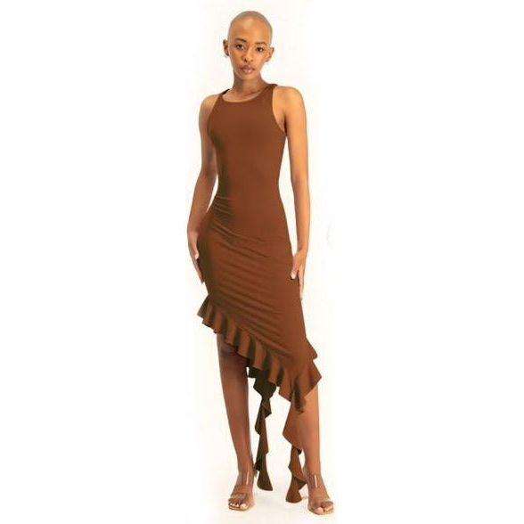 Sexy Sleeveless Ruffled Dress