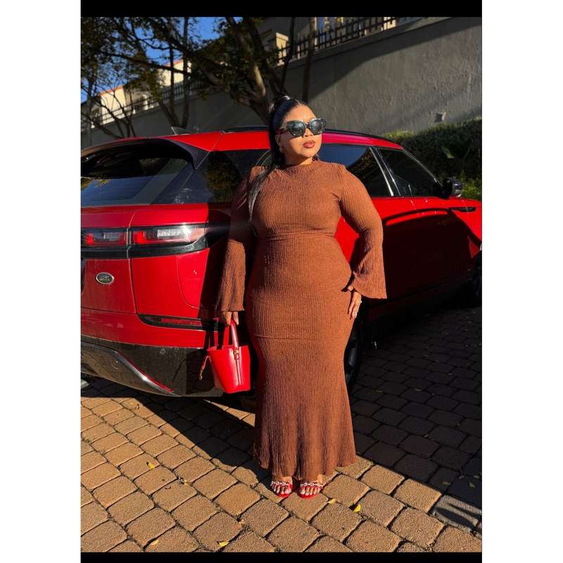 Knitted Round Neck Long Sleeve Bodycon Dress