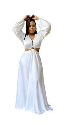 Chiffon Cut Out Maxi Dress