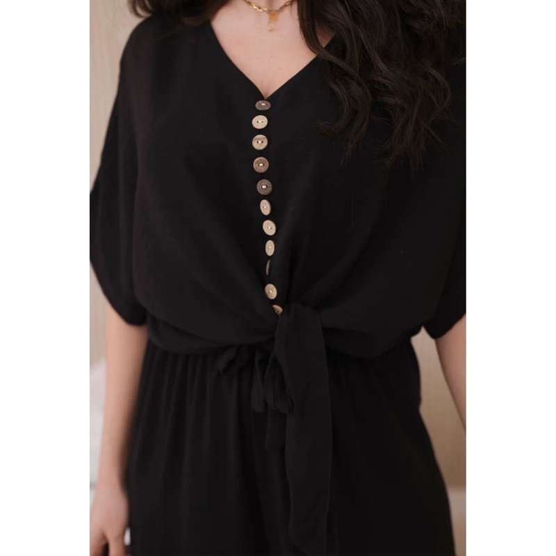 Button Front Shirt & Wide Leg Pants Set.