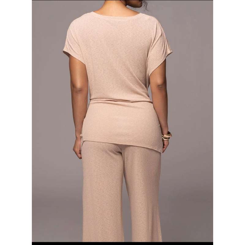 Vintage Round Neck Top & Pant Set