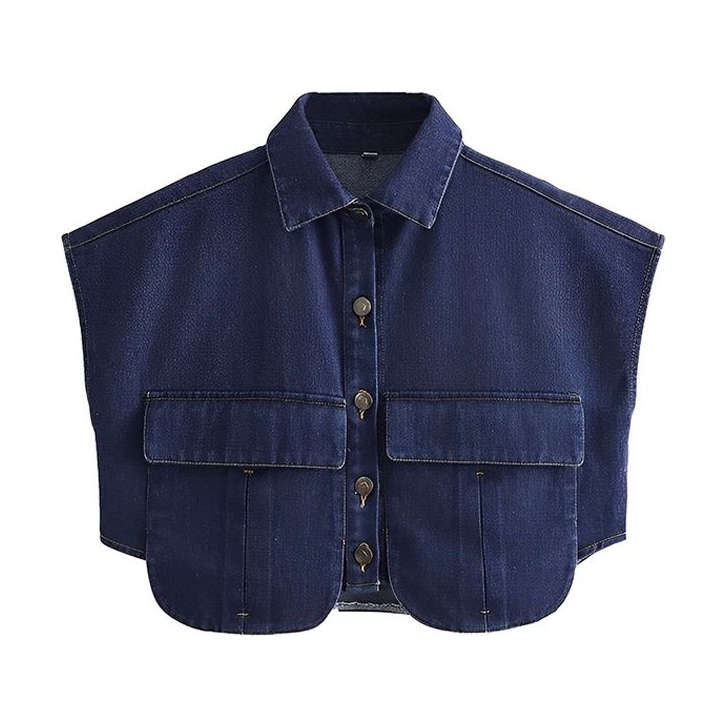 Denim Short Sleeve Shirt.