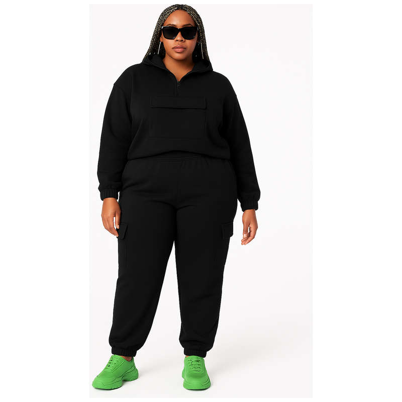 Long Sleeve Knit Top & Elastic Waist Pant Two Piece Tracksuit Set