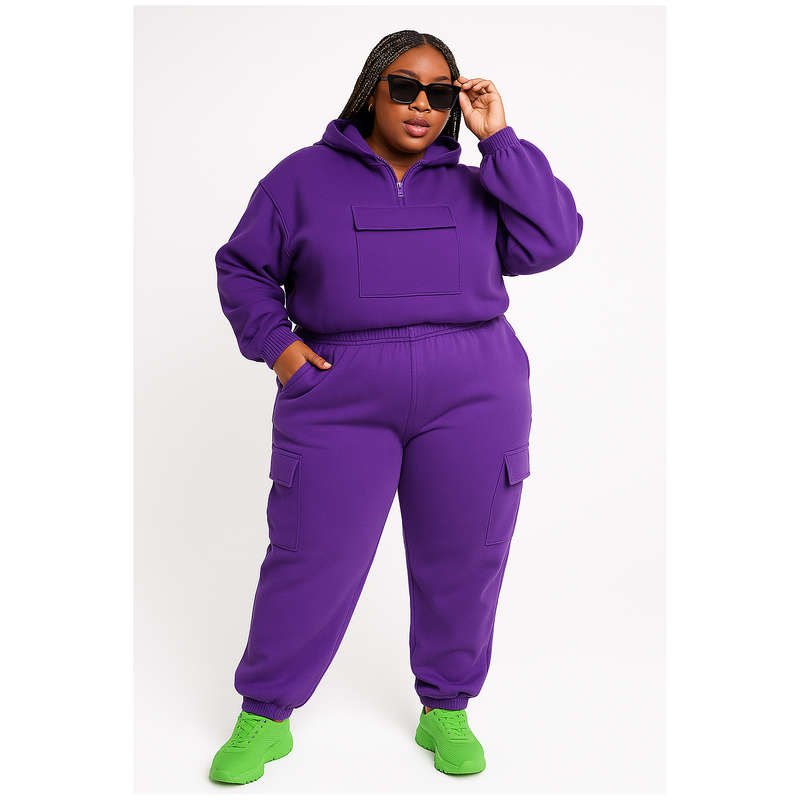 Long Sleeve Knit Top & Elastic Waist Pant Two Piece Tracksuit Set