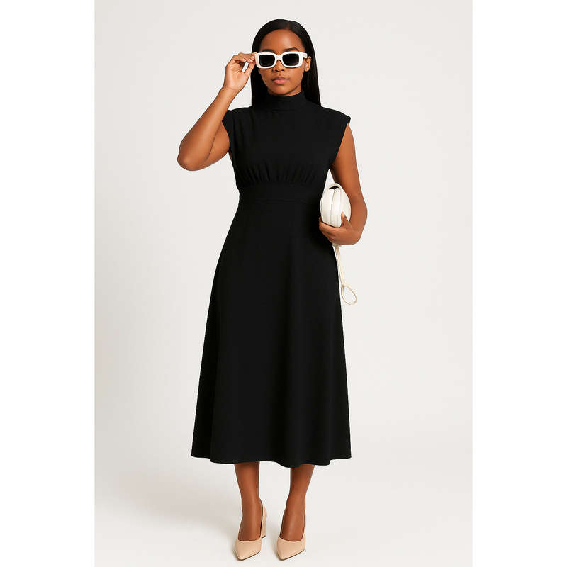 Satin Sleeveless Long Dress