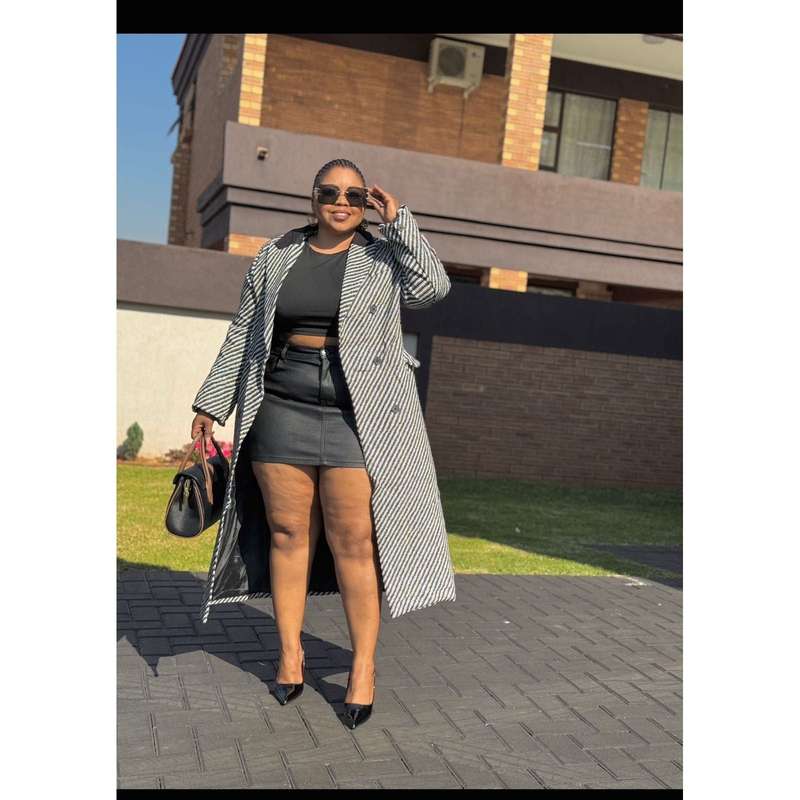 Double Button Parallel Line Coats