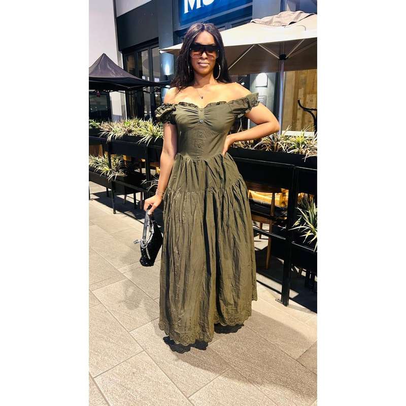 Vintage Chest Back Solid Color Lace Summer Dress