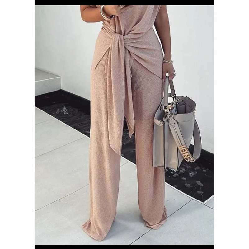 Vintage Round Neck Top & Pant Set
