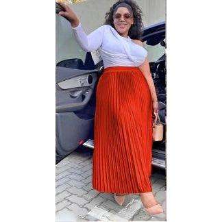 Pleated High Waisted Skirt