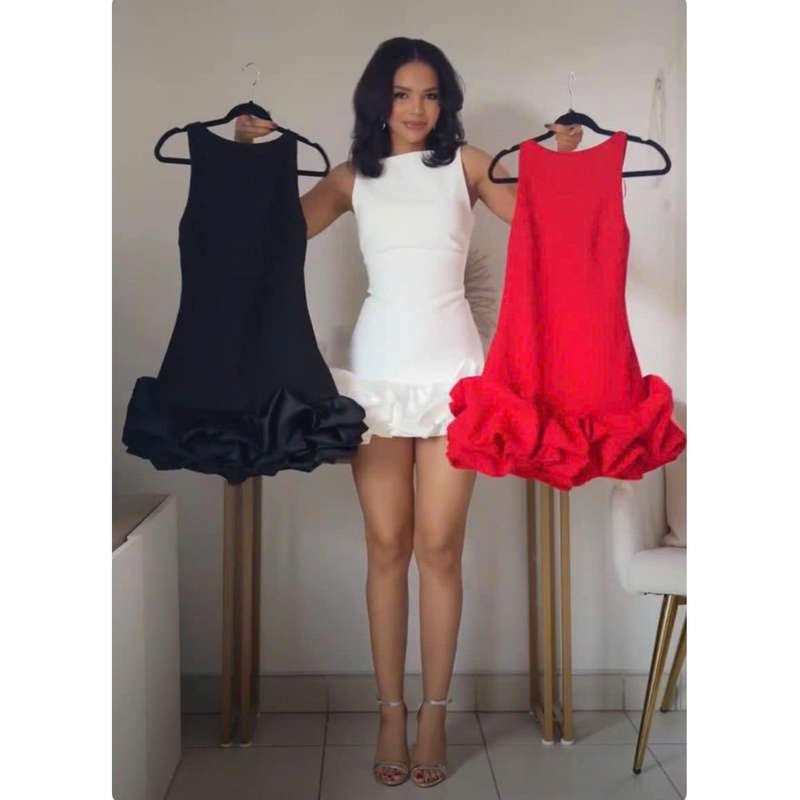 Stylish Sweet Ruffled Mini Dress