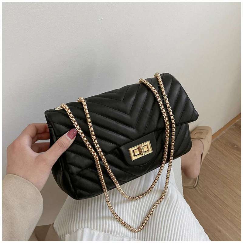 Chain Crossbody Shoulder Square Bag.
