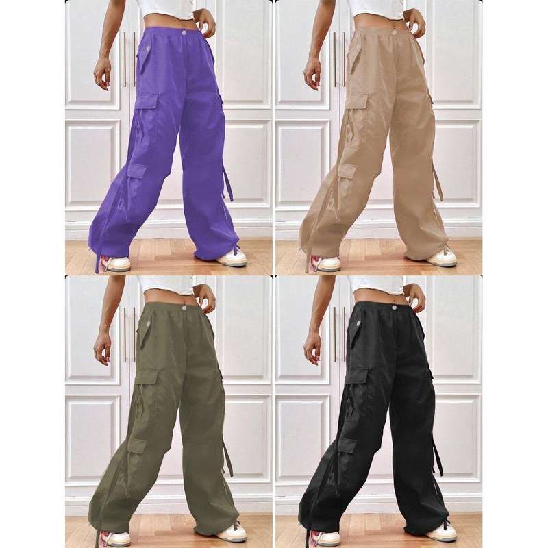 Women's Cargo Drawstring Harem Pants