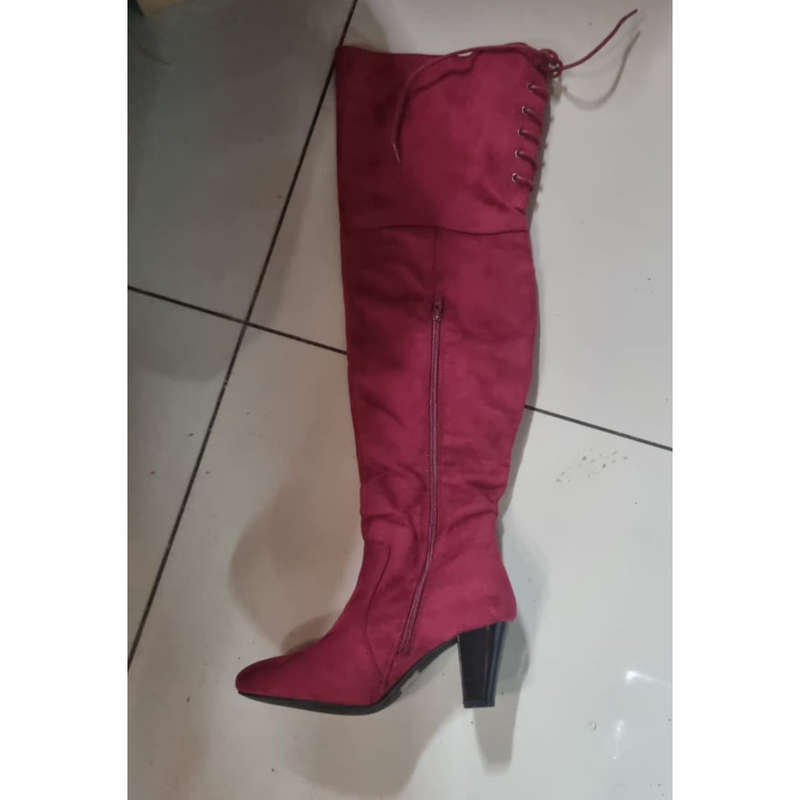 Long Thick Heel Boots