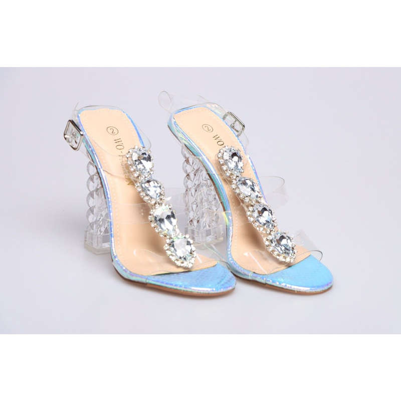 Transparent Strip Summer Printed Toe Sandal